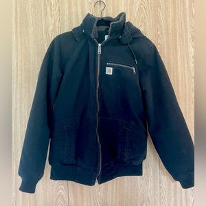 Carhartt Black Canvas Sherpa Lined Coat M